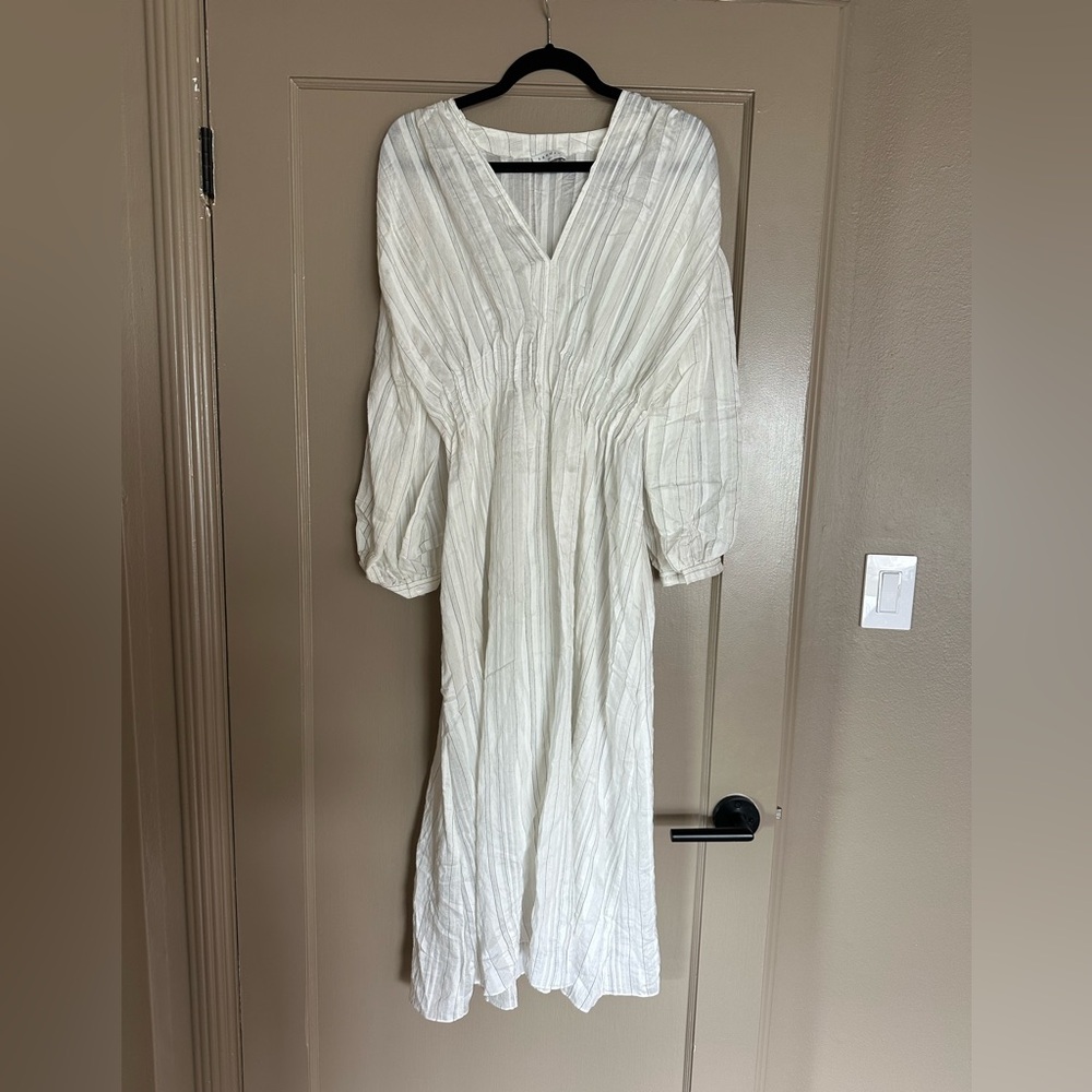 Sandro White with Black Stripes Dress Cover Up